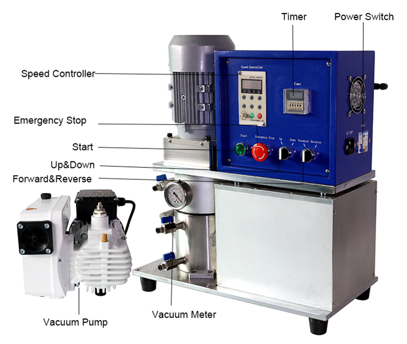 1L Vacuum Mixer With Timing Function