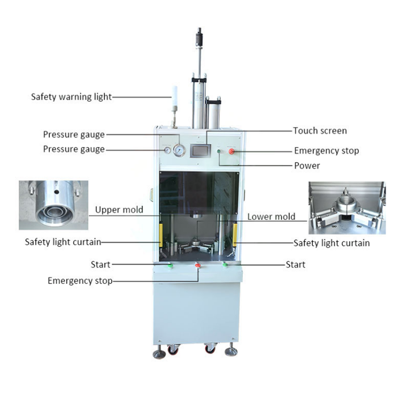 Threaded Cylindrical Supercapacitor Final Sealing Machine Secondary Sealer