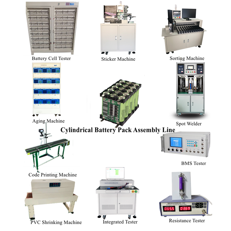 Lithium Ion Battery Manufacturing Machines Cylindrical Battery Pack Line