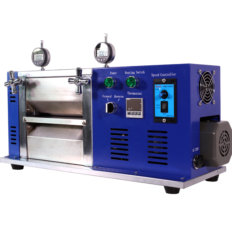 máquina de prensa de rodillo de electrodo de batería de iones de litio eléctrica de laboratorio función de calefacción 