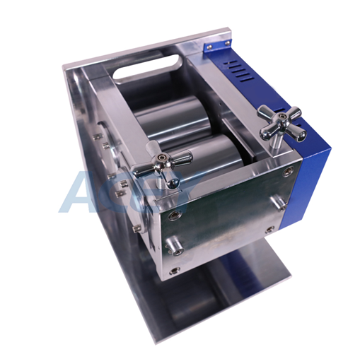  200 mm máquina de prensa de rodillo horizontal manual de electrodo de batería 