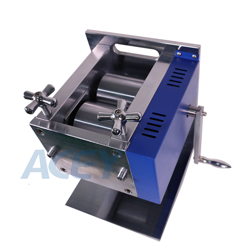  200 mm máquina de prensa de rodillo horizontal manual de electrodo de batería 