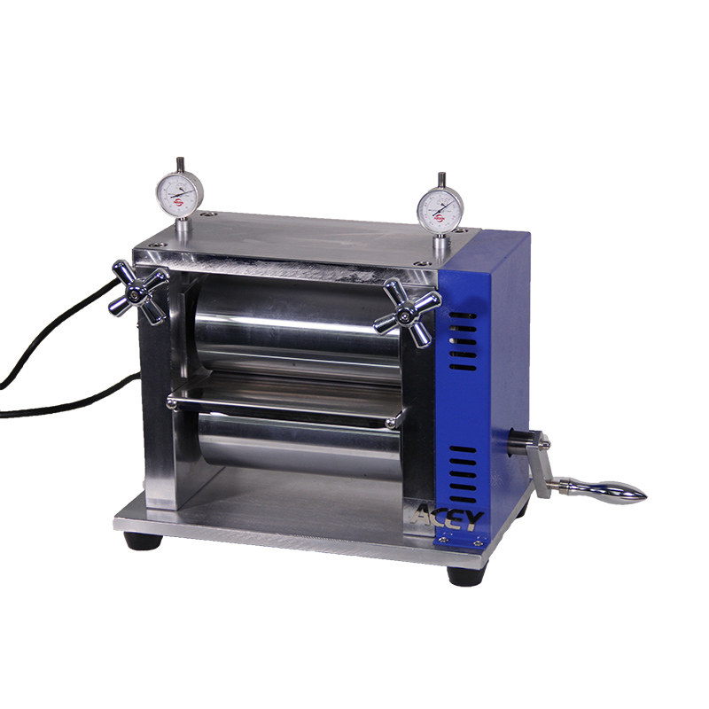 prensa de laminación manual Para calandrado de hoja de electrodo de batería de litio 
